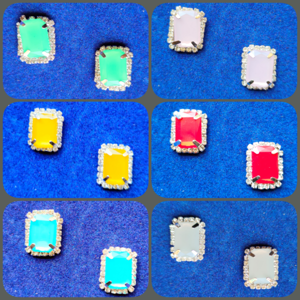 Multi Color Stone with Little Diamonds